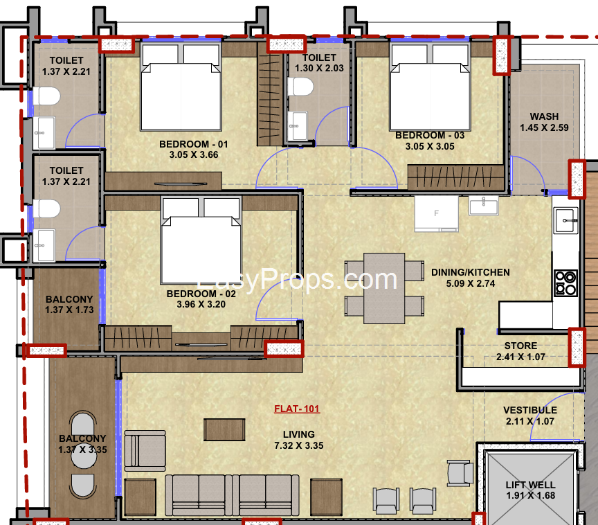 Shri Parshva Uday Flat