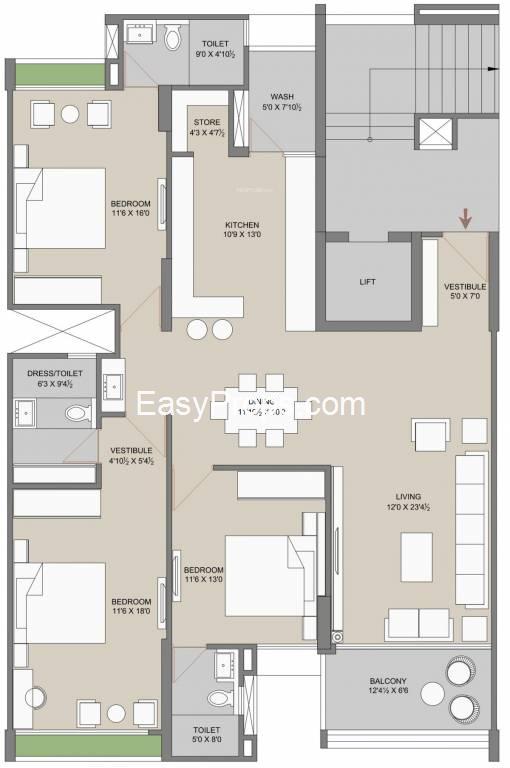 SB Karnavati Riverside Block A To C