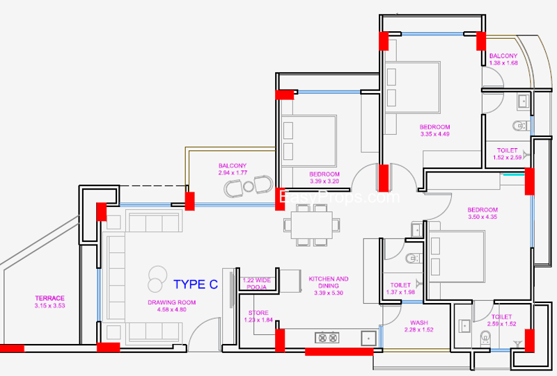 Landmark Vaidehi Elysium