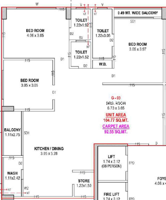 Infinity Sahara Apartment