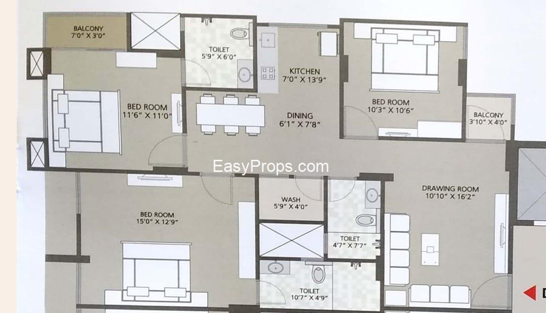 3 bhk flat on sale